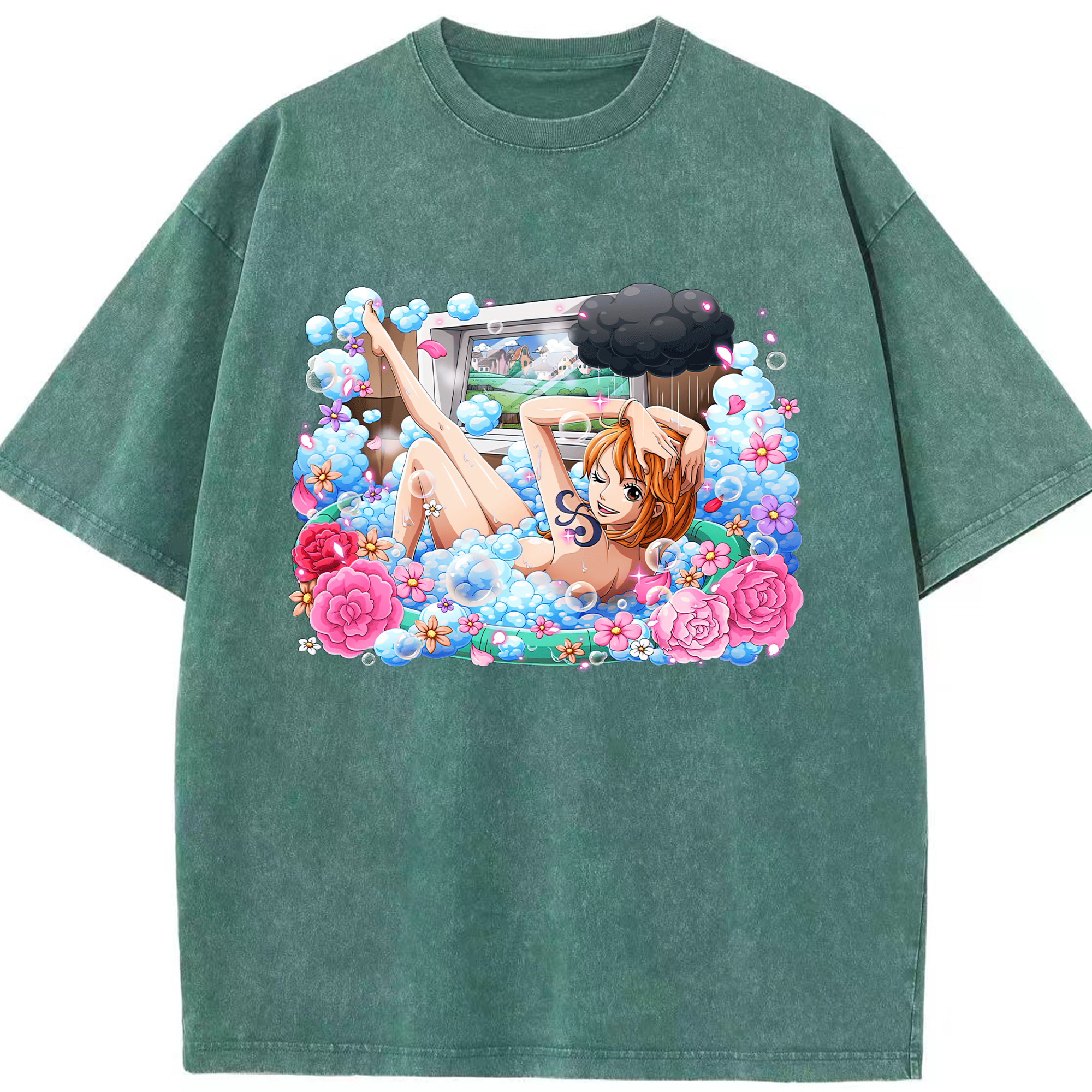 ワンピース ナミ ONE PIECE Nami 綿100% ヴィンテージ風 半袖Tシャツ（フロントプリント）